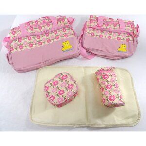 Parents 5 pcs. Babies Travel Bag, Zipper Compartments Inner and Outer New
